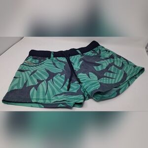 Diesel Green Leaf Print Men's Swim Shorts